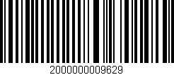 Código de barras (EAN, GTIN, SKU, ISBN): '2000000009629'