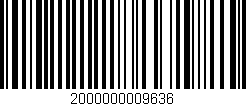 Código de barras (EAN, GTIN, SKU, ISBN): '2000000009636'