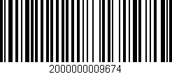 Código de barras (EAN, GTIN, SKU, ISBN): '2000000009674'