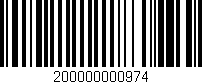 Código de barras (EAN, GTIN, SKU, ISBN): '200000000974'