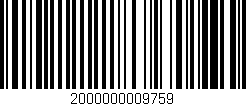 Código de barras (EAN, GTIN, SKU, ISBN): '2000000009759'
