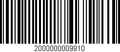 Código de barras (EAN, GTIN, SKU, ISBN): '2000000009810'