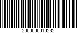 Código de barras (EAN, GTIN, SKU, ISBN): '2000000010232'