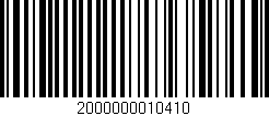 Código de barras (EAN, GTIN, SKU, ISBN): '2000000010410'