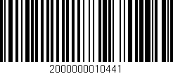 Código de barras (EAN, GTIN, SKU, ISBN): '2000000010441'