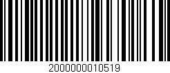 Código de barras (EAN, GTIN, SKU, ISBN): '2000000010519'