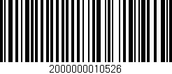 Código de barras (EAN, GTIN, SKU, ISBN): '2000000010526'