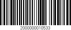 Código de barras (EAN, GTIN, SKU, ISBN): '2000000010533'