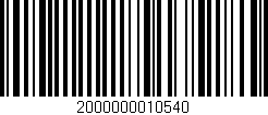 Código de barras (EAN, GTIN, SKU, ISBN): '2000000010540'