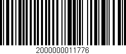 Código de barras (EAN, GTIN, SKU, ISBN): '2000000011776'