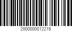 Código de barras (EAN, GTIN, SKU, ISBN): '2000000012216'