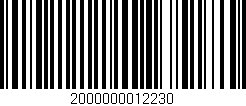 Código de barras (EAN, GTIN, SKU, ISBN): '2000000012230'