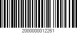 Código de barras (EAN, GTIN, SKU, ISBN): '2000000012261'