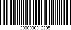 Código de barras (EAN, GTIN, SKU, ISBN): '2000000012285'