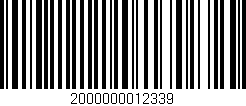 Código de barras (EAN, GTIN, SKU, ISBN): '2000000012339'
