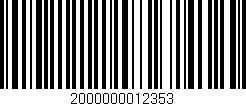 Código de barras (EAN, GTIN, SKU, ISBN): '2000000012353'