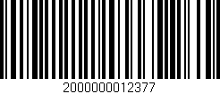 Código de barras (EAN, GTIN, SKU, ISBN): '2000000012377'