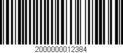 Código de barras (EAN, GTIN, SKU, ISBN): '2000000012384'