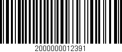 Código de barras (EAN, GTIN, SKU, ISBN): '2000000012391'