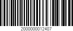 Código de barras (EAN, GTIN, SKU, ISBN): '2000000012407'