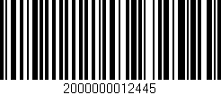 Código de barras (EAN, GTIN, SKU, ISBN): '2000000012445'