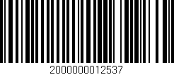 Código de barras (EAN, GTIN, SKU, ISBN): '2000000012537'
