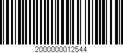 Código de barras (EAN, GTIN, SKU, ISBN): '2000000012544'