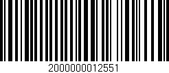 Código de barras (EAN, GTIN, SKU, ISBN): '2000000012551'