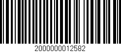 Código de barras (EAN, GTIN, SKU, ISBN): '2000000012582'