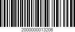 Código de barras (EAN, GTIN, SKU, ISBN): '2000000013206'