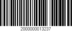 Código de barras (EAN, GTIN, SKU, ISBN): '2000000013237'