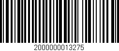 Código de barras (EAN, GTIN, SKU, ISBN): '2000000013275'
