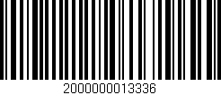 Código de barras (EAN, GTIN, SKU, ISBN): '2000000013336'