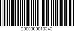 Código de barras (EAN, GTIN, SKU, ISBN): '2000000013343'