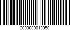 Código de barras (EAN, GTIN, SKU, ISBN): '2000000013350'
