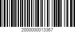 Código de barras (EAN, GTIN, SKU, ISBN): '2000000013367'
