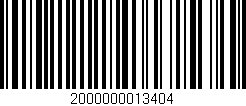 Código de barras (EAN, GTIN, SKU, ISBN): '2000000013404'