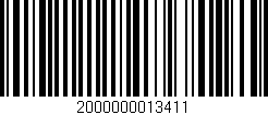 Código de barras (EAN, GTIN, SKU, ISBN): '2000000013411'
