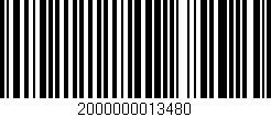 Código de barras (EAN, GTIN, SKU, ISBN): '2000000013480'