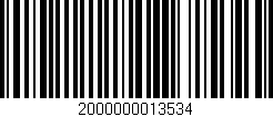 Código de barras (EAN, GTIN, SKU, ISBN): '2000000013534'