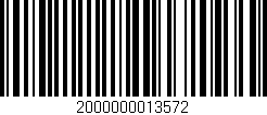 Código de barras (EAN, GTIN, SKU, ISBN): '2000000013572'