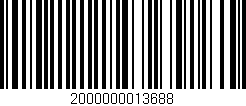Código de barras (EAN, GTIN, SKU, ISBN): '2000000013688'