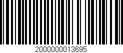 Código de barras (EAN, GTIN, SKU, ISBN): '2000000013695'