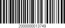 Código de barras (EAN, GTIN, SKU, ISBN): '2000000013749'