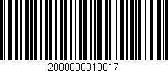 Código de barras (EAN, GTIN, SKU, ISBN): '2000000013817'