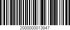 Código de barras (EAN, GTIN, SKU, ISBN): '2000000013947'