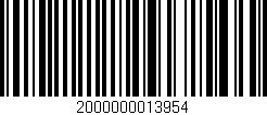 Código de barras (EAN, GTIN, SKU, ISBN): '2000000013954'