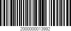 Código de barras (EAN, GTIN, SKU, ISBN): '2000000013992'