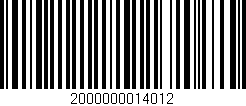 Código de barras (EAN, GTIN, SKU, ISBN): '2000000014012'