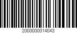 Código de barras (EAN, GTIN, SKU, ISBN): '2000000014043'